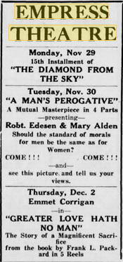 Empress Theatre - 24 Nov 1915